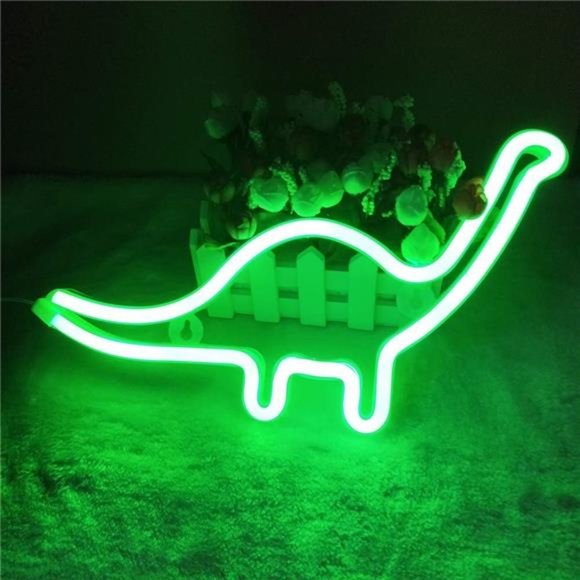 Cute Dinosaur Night Light for Kids Gift's LED Dinosaur Neon Signs Dino Lamp - Picture 2 of 6